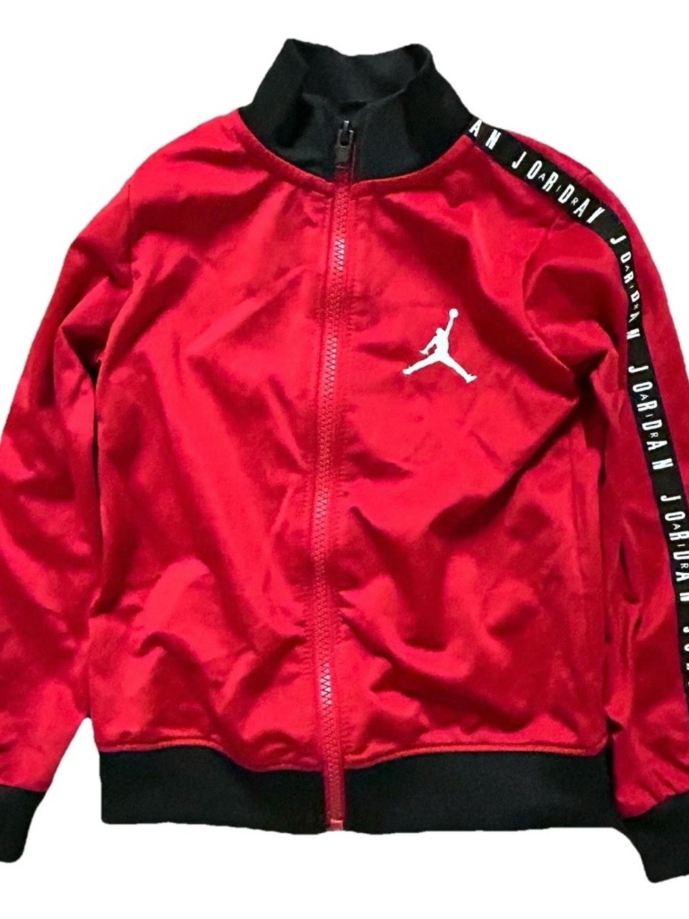 Toddler Jordan Lightweight Jacket Red Black Full Zip Size 4T